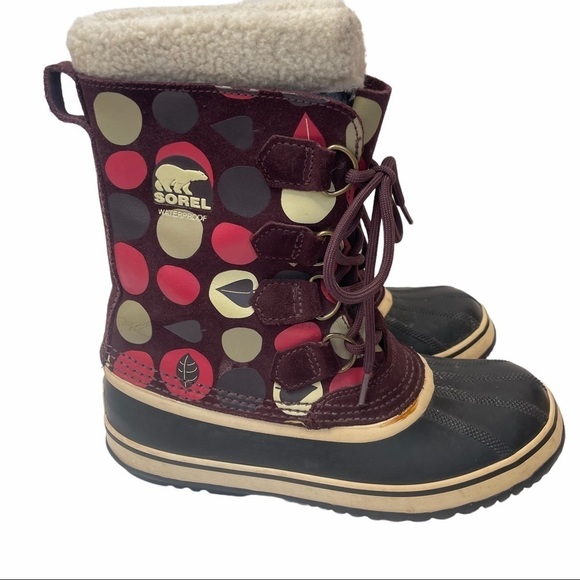 Sorel Women's Size 8 Purple Winter Faux Fur Lined Winter Boots NL1557-207 - Picture 5 of 15